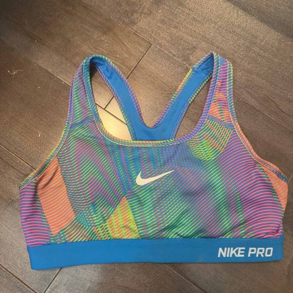 Nike multicolored Sports Bra with removable pads